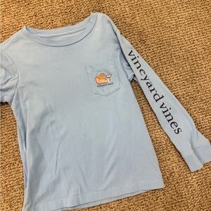 Vineyard Vines Kids ballerina Light Blue Long Sleeve Tee